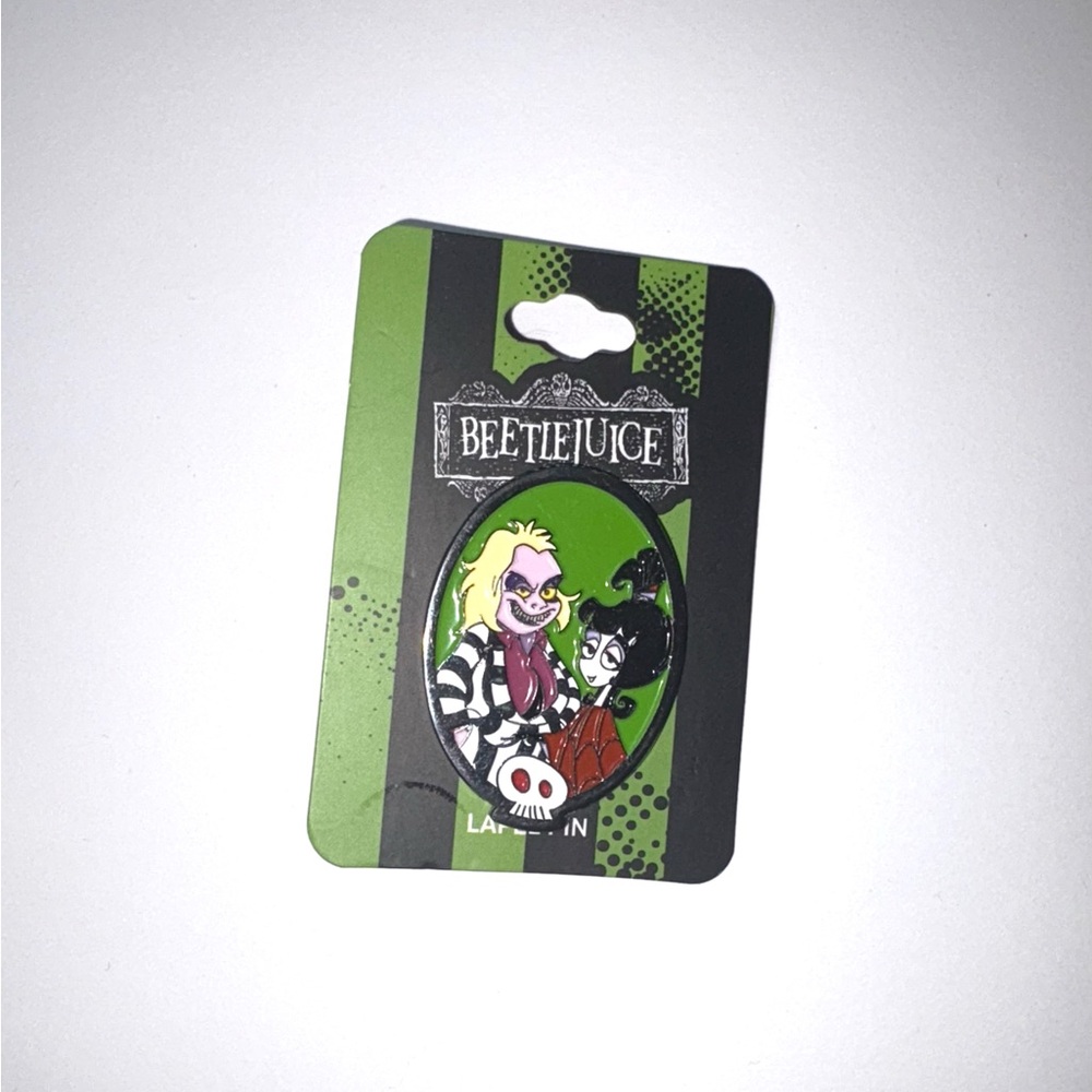 Beetlejuice enamel pin
